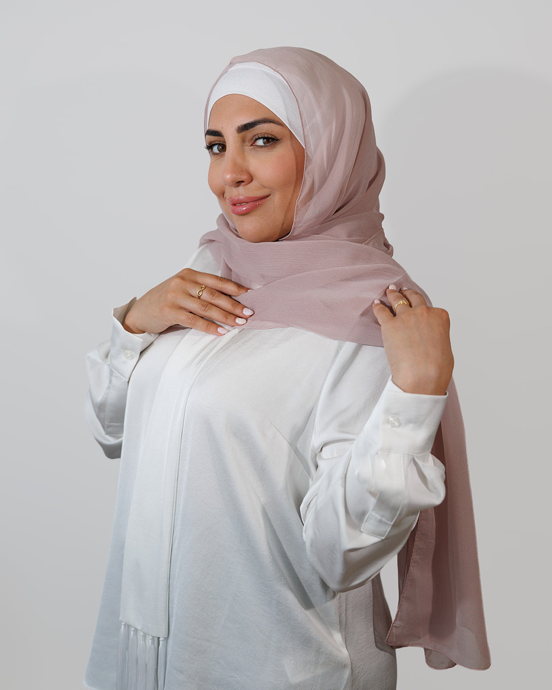 Foulard Texturé Élégance Rose